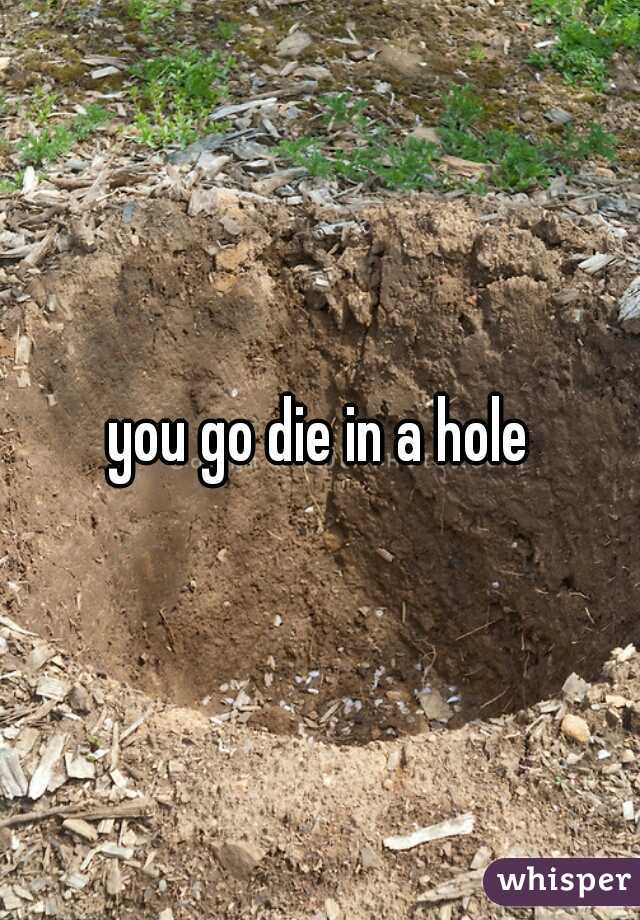 you go die in a hole