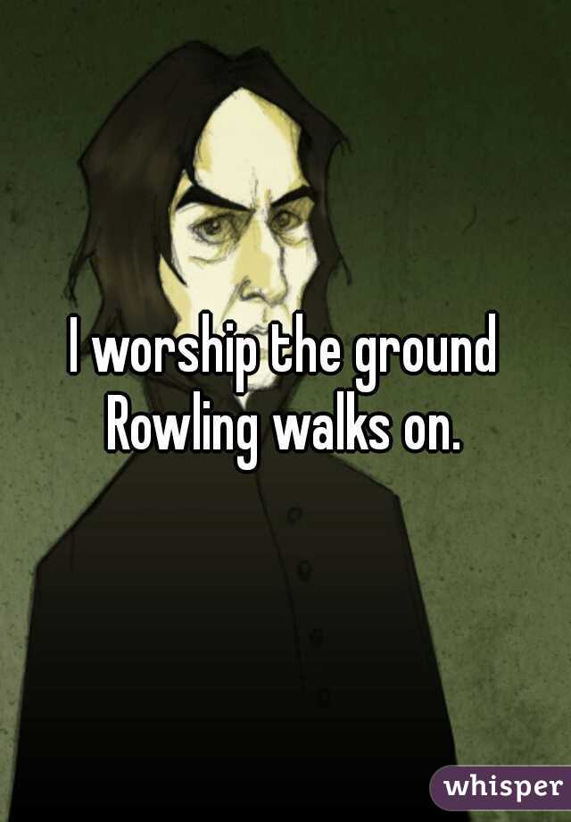 I worship the ground Rowling walks on. 