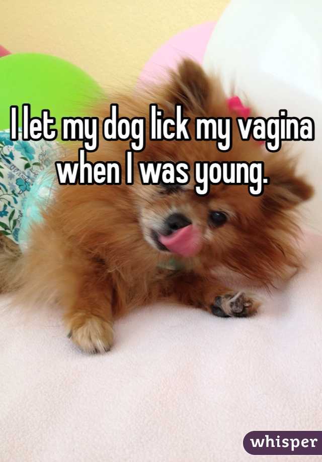 I let my dog lick my vagina when I was young.