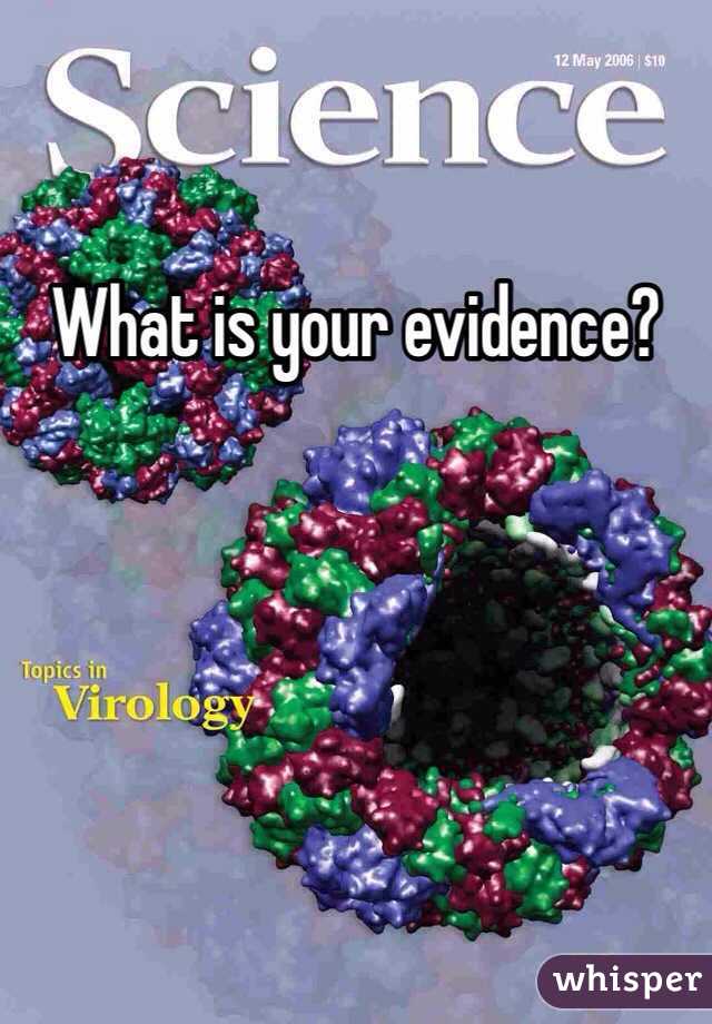 What is your evidence?