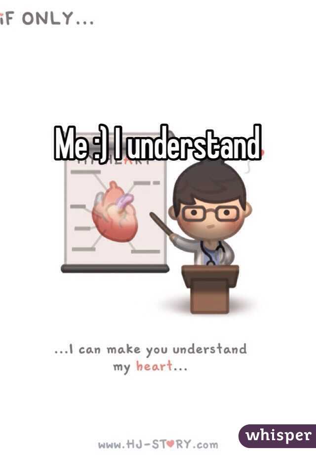 Me :) I understand 