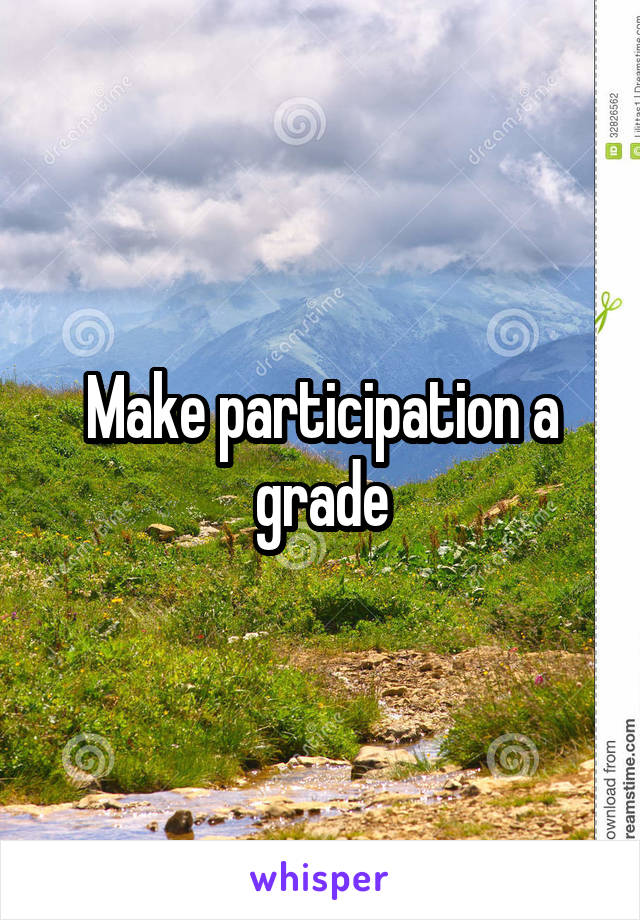 Make participation a grade