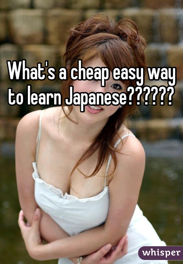 What's a cheap easy way to learn Japanese??????