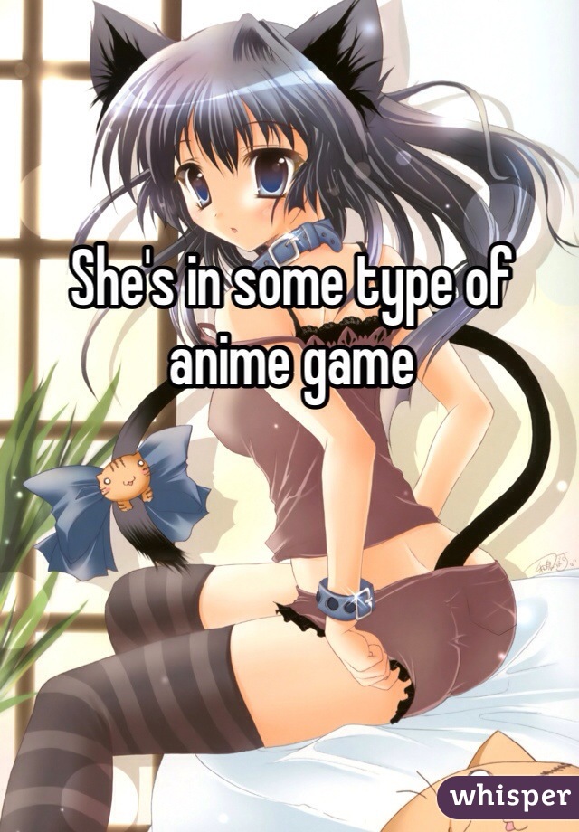 She's in some type of anime game 