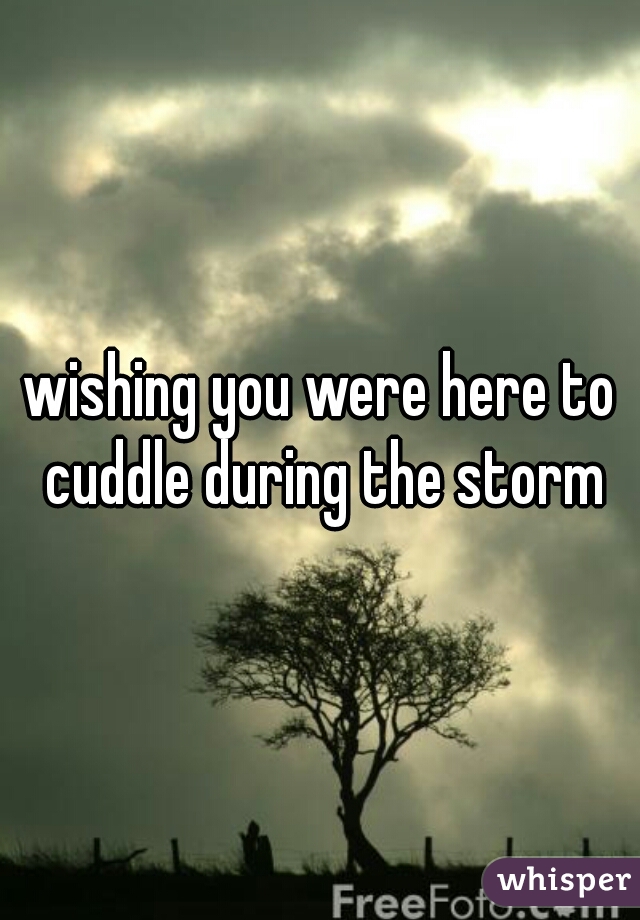 wishing you were here to cuddle during the storm