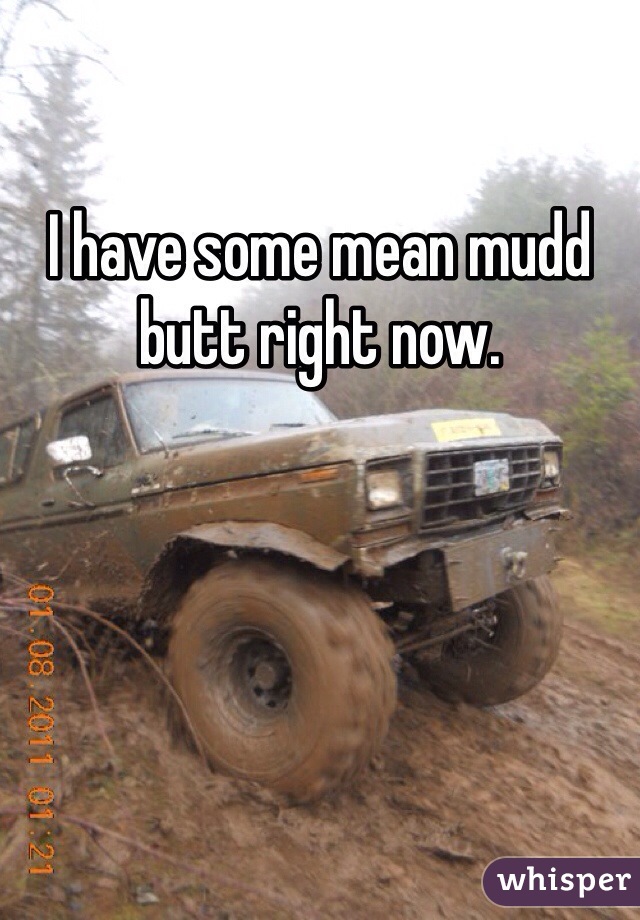 I have some mean mudd butt right now.