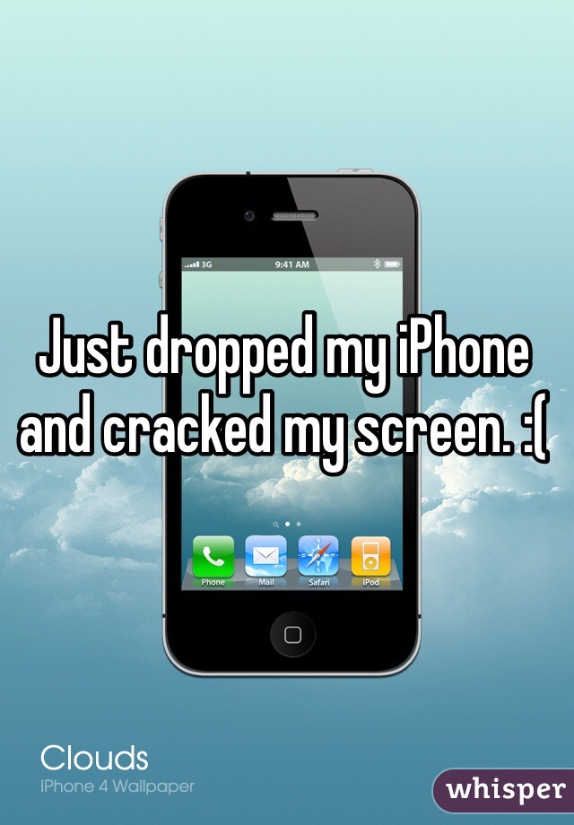 Just dropped my iPhone and cracked my screen. :(