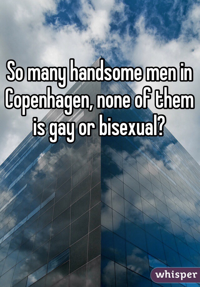 So many handsome men in Copenhagen, none of them is gay or bisexual? 