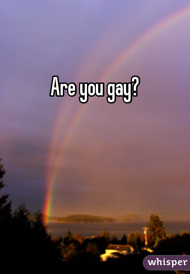 Are you gay?