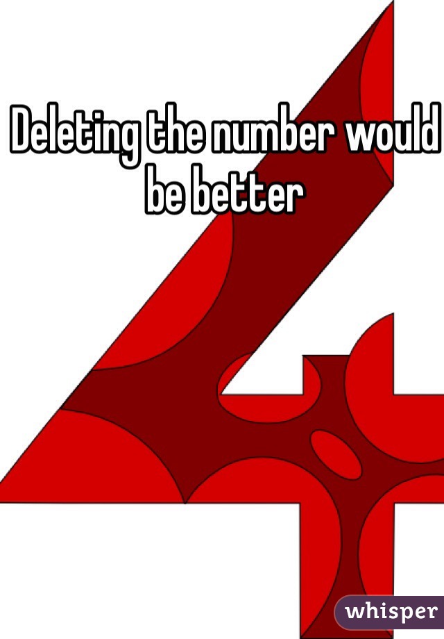 Deleting the number would be better