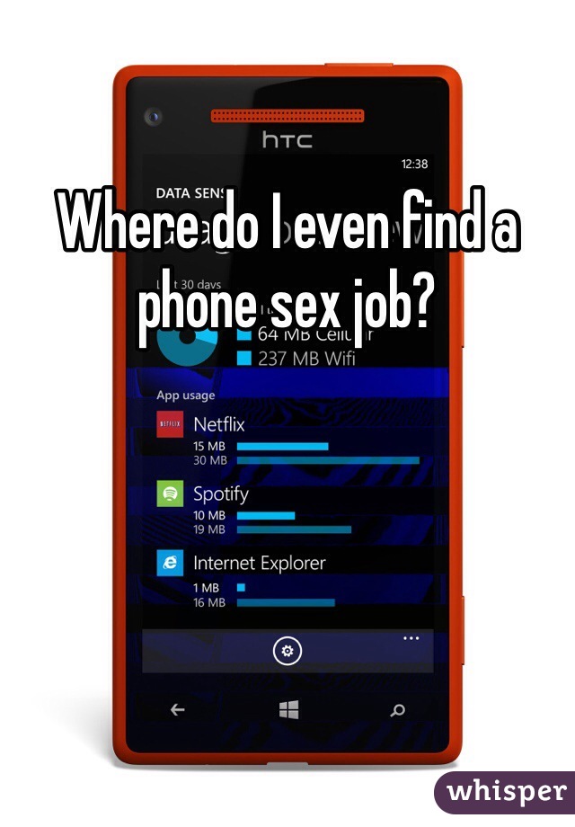 Where do I even find a phone sex job? 