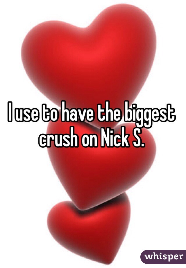 I use to have the biggest crush on Nick S. 
