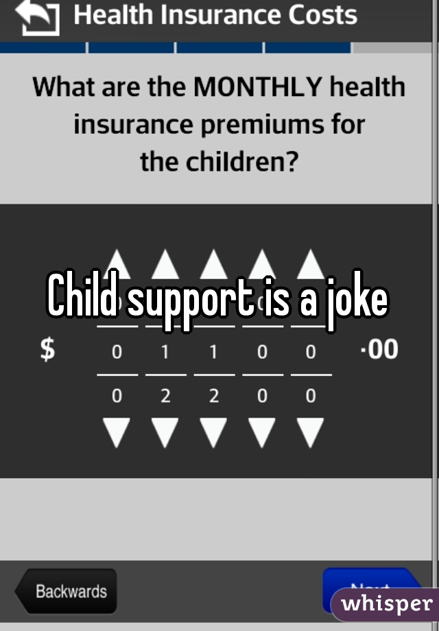 Child support is a joke