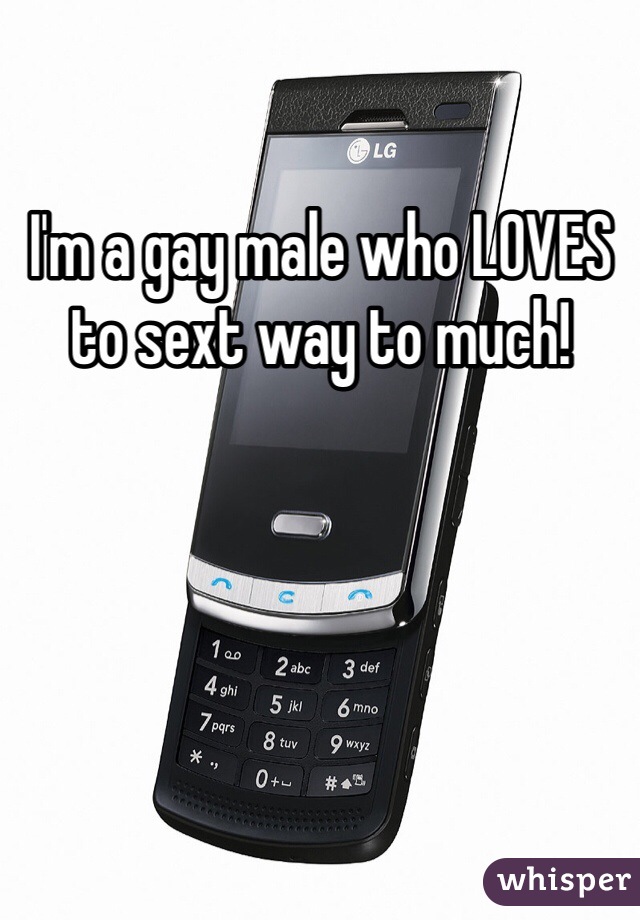 I'm a gay male who LOVES to sext way to much! 