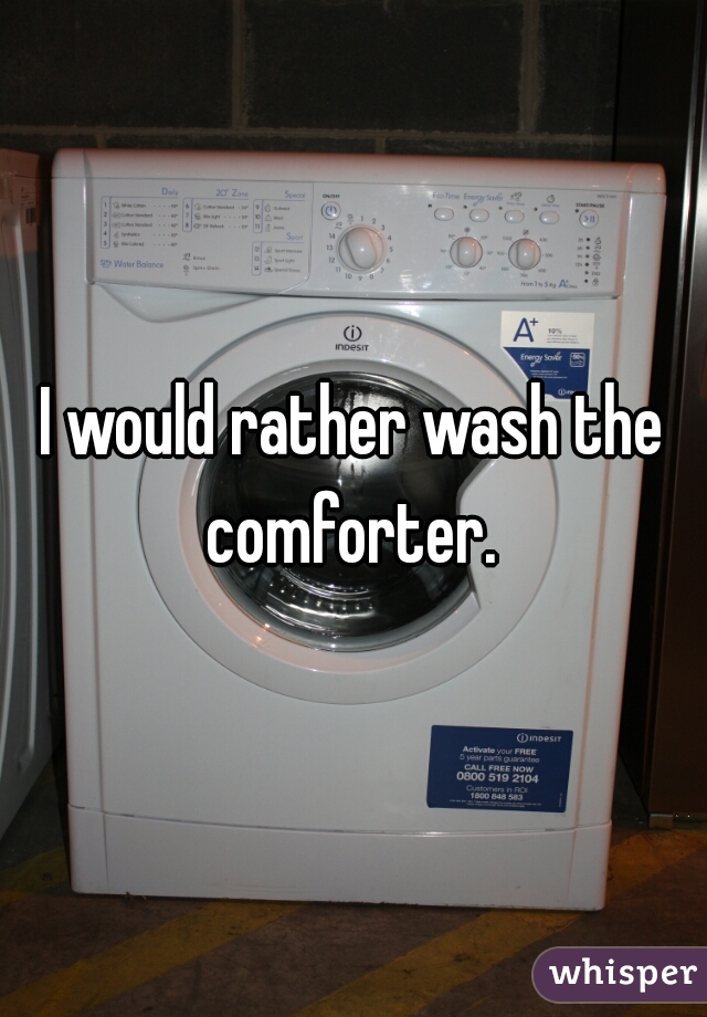 I would rather wash the comforter. 