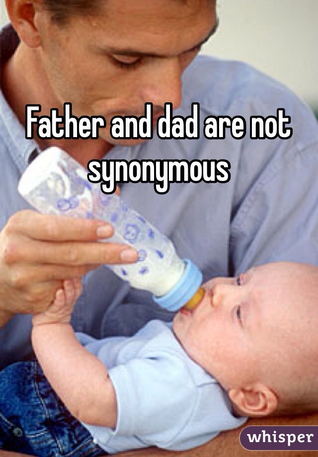 Father and dad are not synonymous 