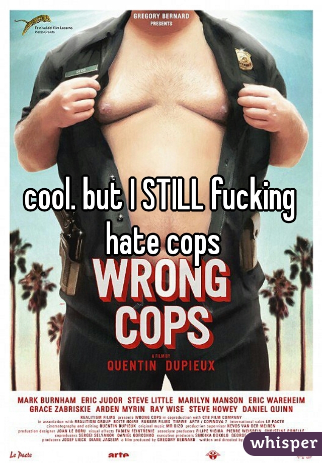 cool. but I STILL fucking hate cops