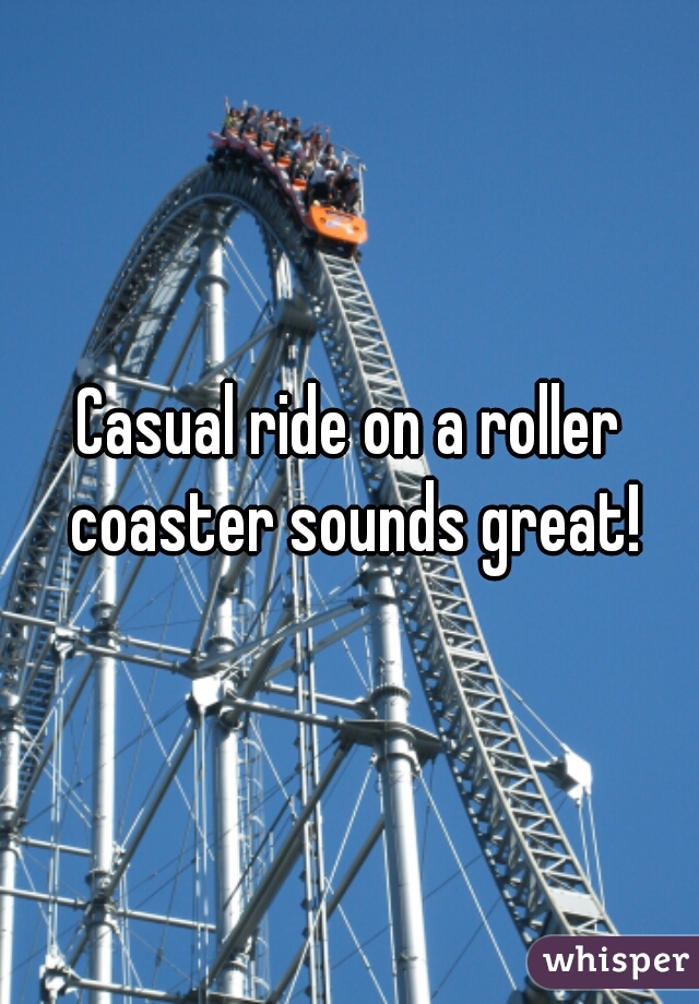 Casual ride on a roller coaster sounds great!