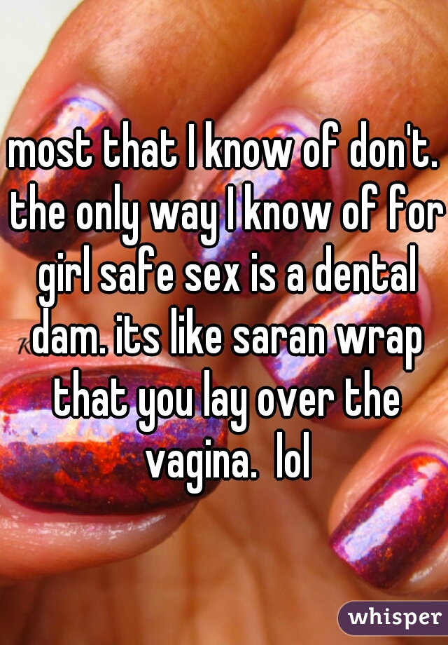 saran wrap as dental dam