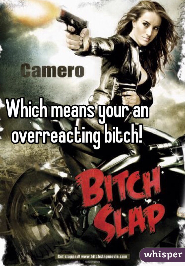 Which means your an overreacting bitch!