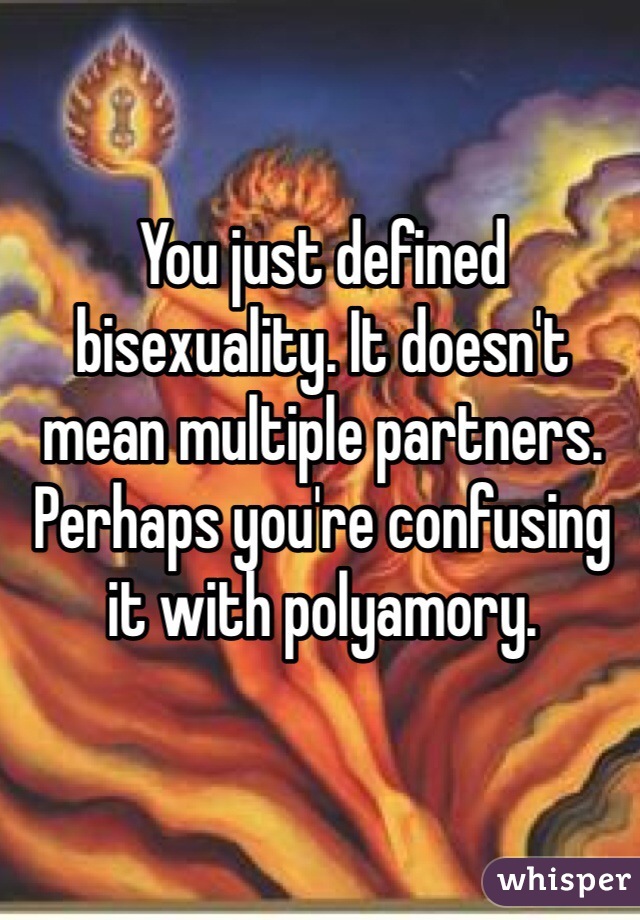 You just defined bisexuality. It doesn't mean multiple partners. Perhaps you're confusing it with polyamory.