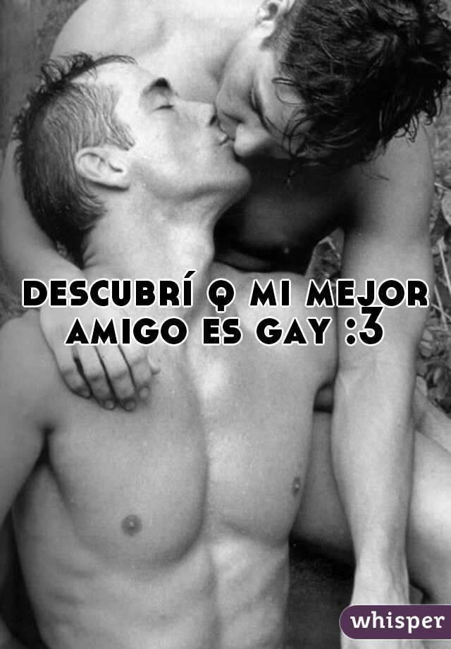 descubrí q mi mejor amigo es gay :3 