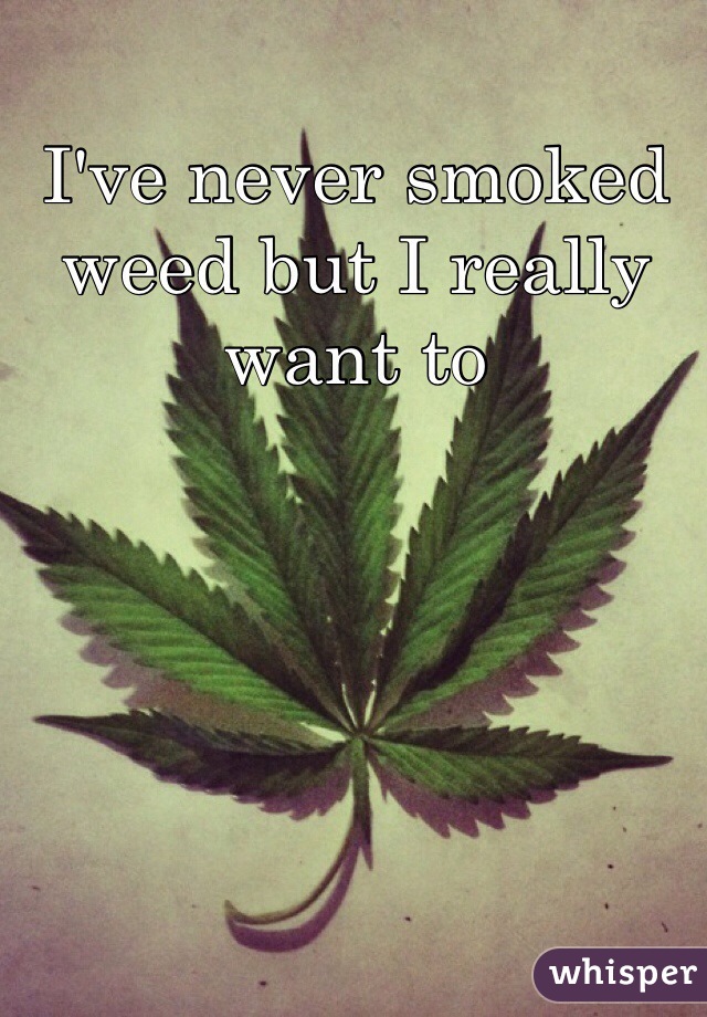 I've never smoked weed but I really want to