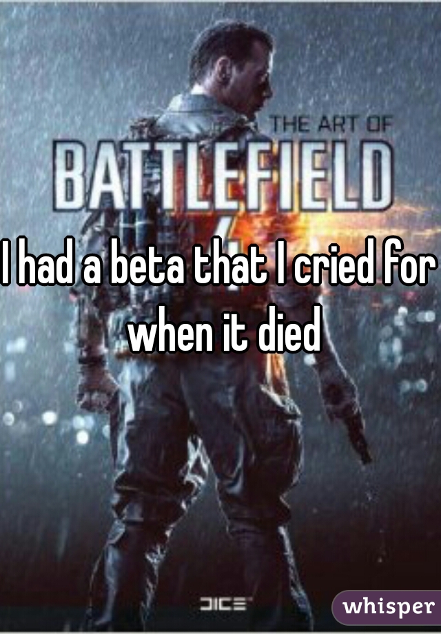 I had a beta that I cried for when it died