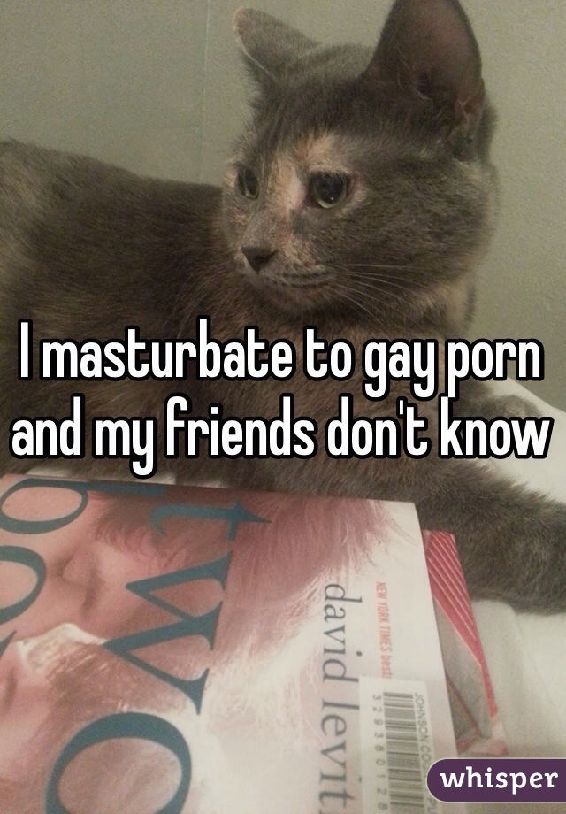 I masturbate to gay porn and my friends don't know 