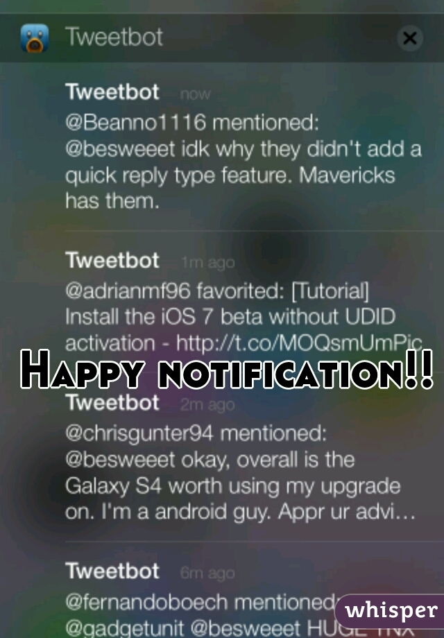 Happy notification!!