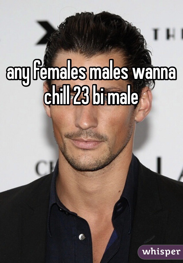 any females males wanna chill 23 bi male 