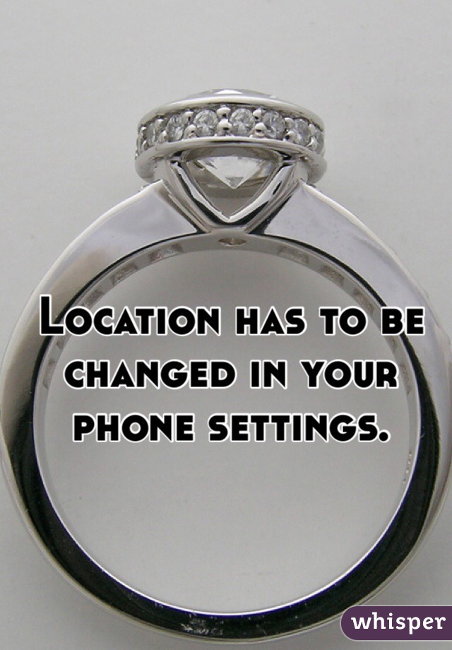 Location has to be changed in your phone settings.