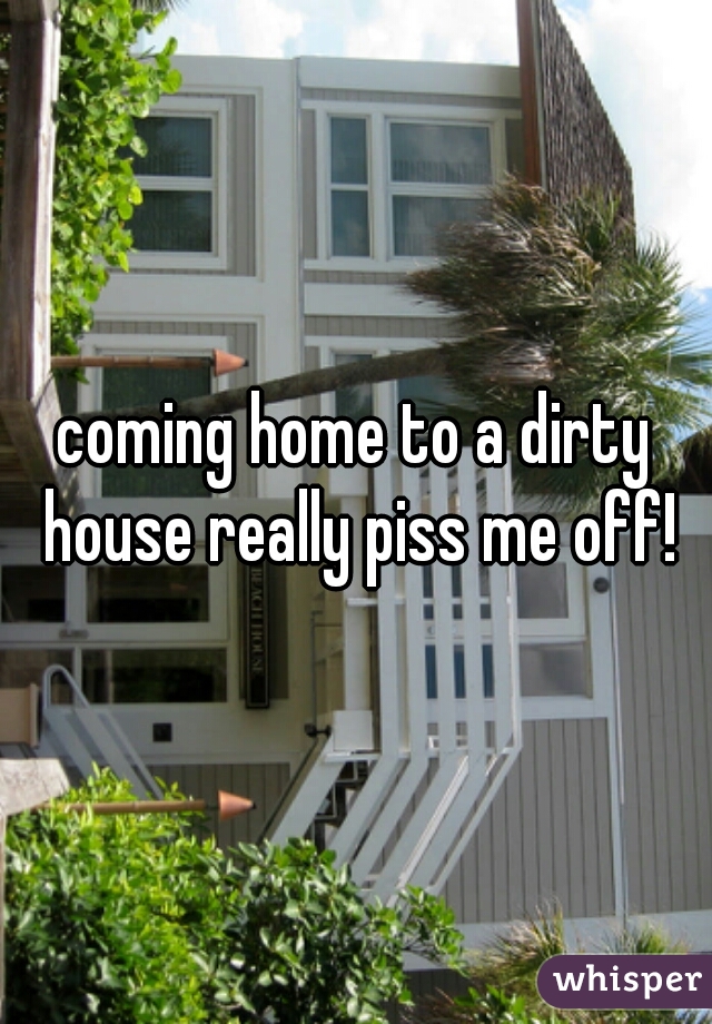 coming home to a dirty house really piss me off!