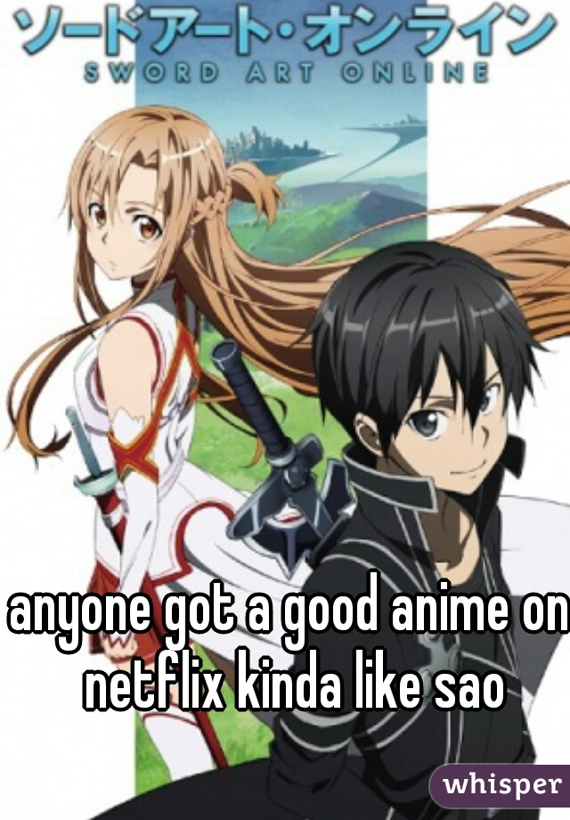 anyone got a good anime on netflix kinda like sao