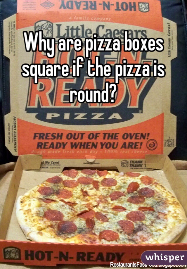 Why are pizza boxes square if the pizza is round?