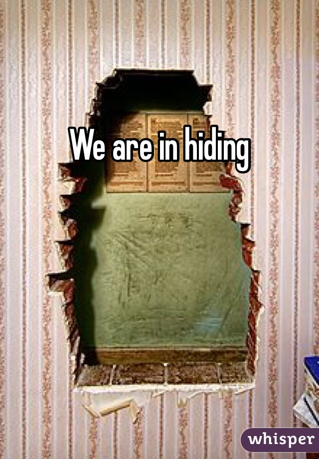 We are in hiding 