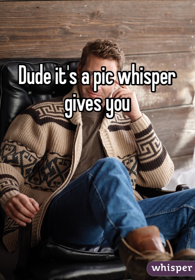 Dude it's a pic whisper gives you 