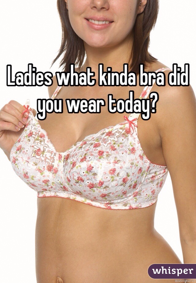 Ladies what kinda bra did you wear today?