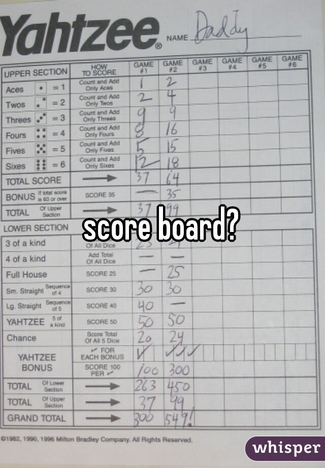 score board?