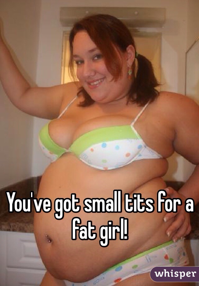 You've got small tits for a fat girl!