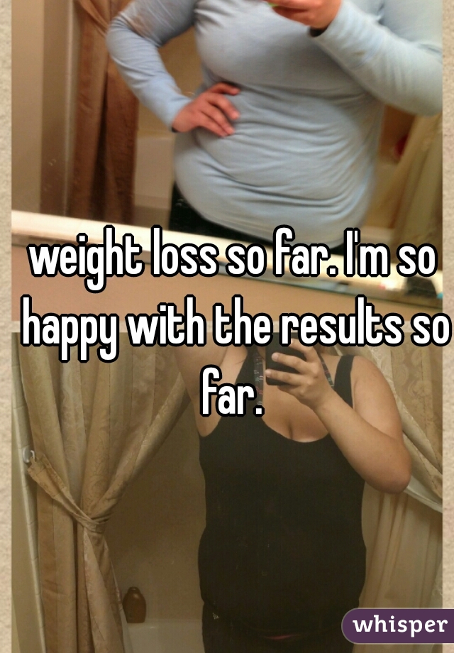 weight loss so far. I'm so happy with the results so far. 