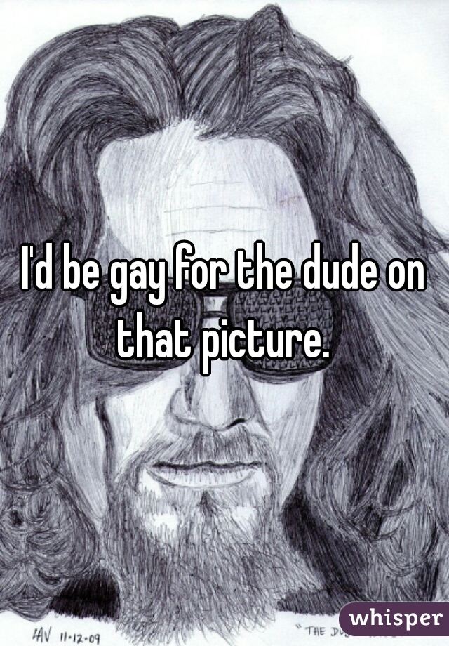 I'd be gay for the dude on that picture. 