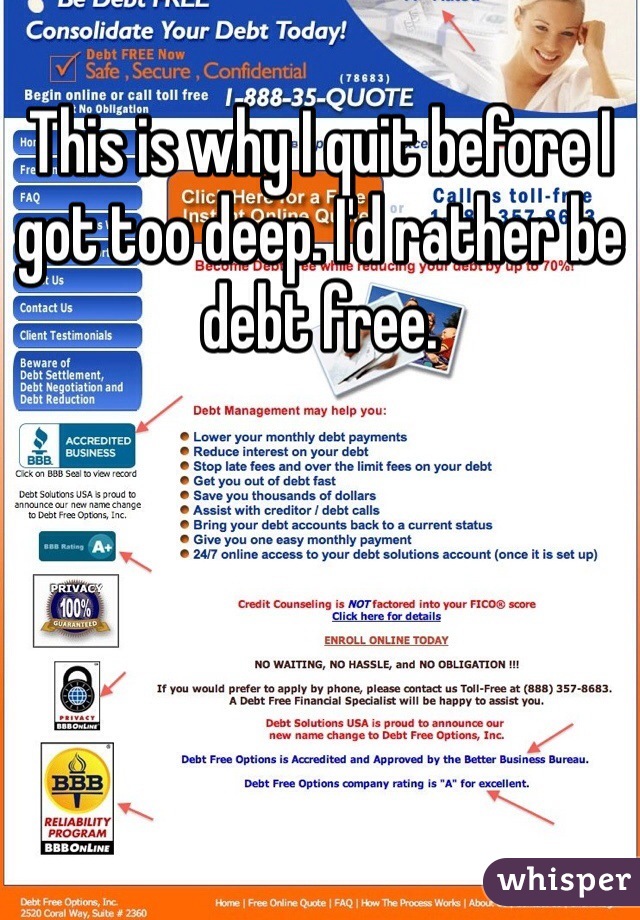 This is why I quit before I got too deep. I'd rather be debt free. 