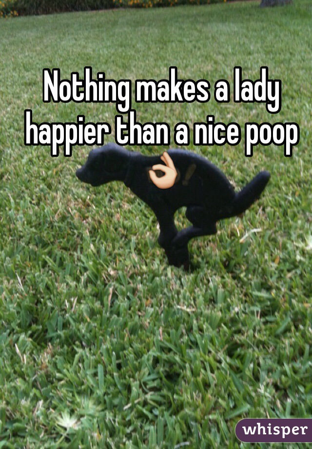 Nothing makes a lady happier than a nice poop👌
