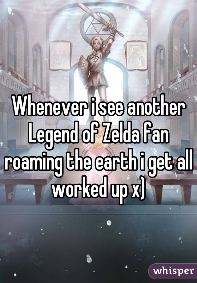 Whenever i see another Legend of Zelda fan roaming the earth i get all worked up x)