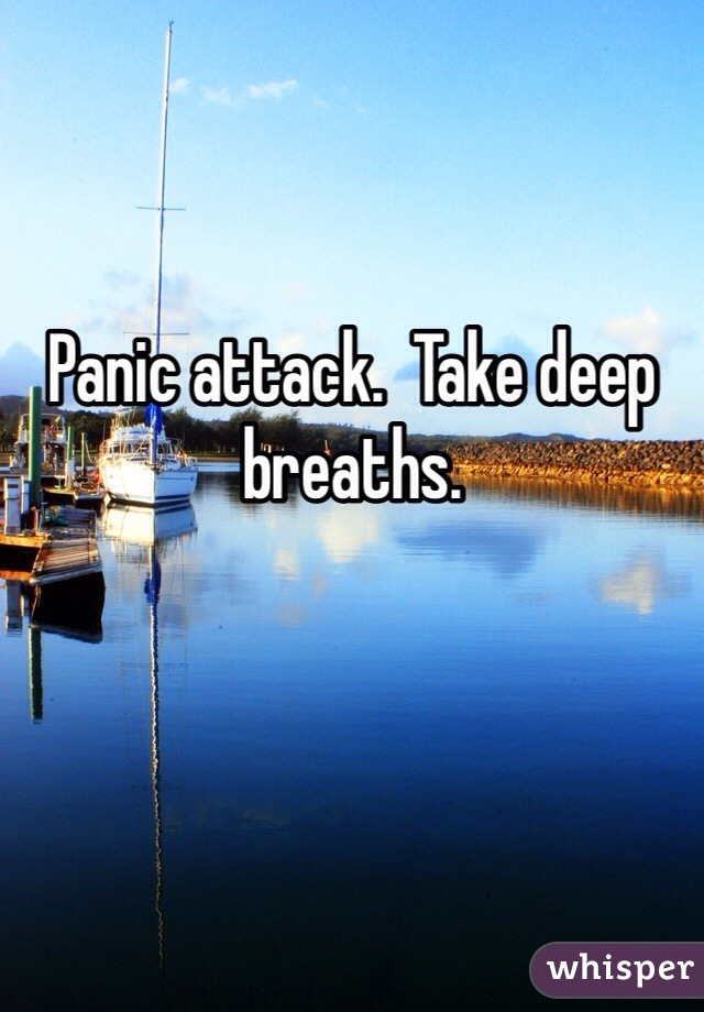 Panic attack.  Take deep breaths.