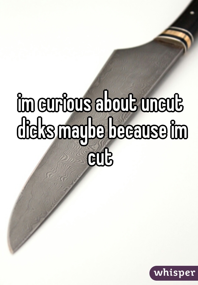 im curious about uncut dicks maybe because im cut 