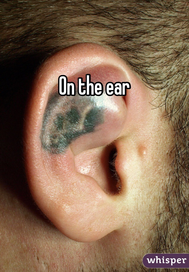 On the ear 