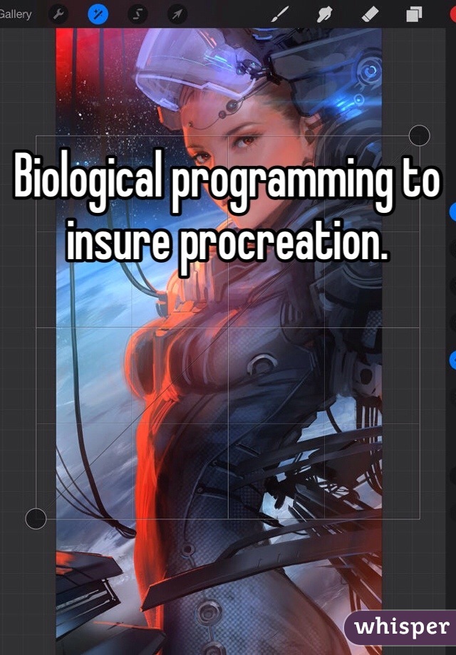Biological programming to insure procreation.