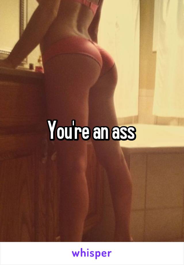 You're an ass 